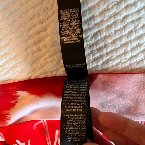 Ted Baker Tie/Ribbon Recycled Polyester Red and White - Picture 11 of 14